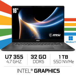 MSI Prestige 16 AI+ C3MG-014MA/Intel Ultra 7 355/32GB DDR5/1TB SSD/...