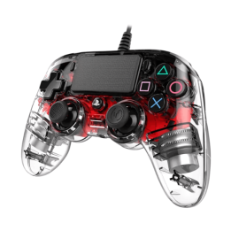 Manette filaire lumineuse Officielle PS4 Rouge NACON Console Nacon ...
