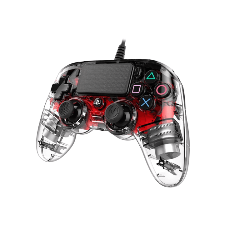 Manette filaire lumineuse Officielle PS4 Rouge NACON Console Nacon ...