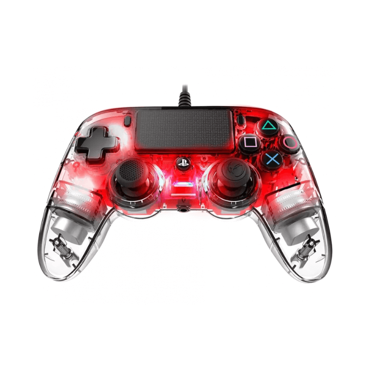 Manette filaire lumineuse Officielle PS4 Rouge NACON Console Nacon ...