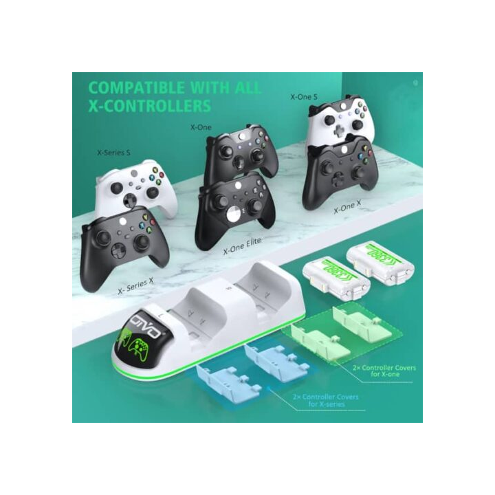 Station de charge de Manette Xbox Series X|S/Xbox One (Blanc) Conso...