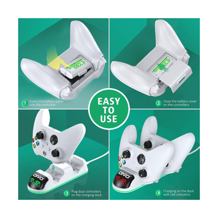 Station de charge de Manette Xbox Series X|S/Xbox One (Blanc) Conso...