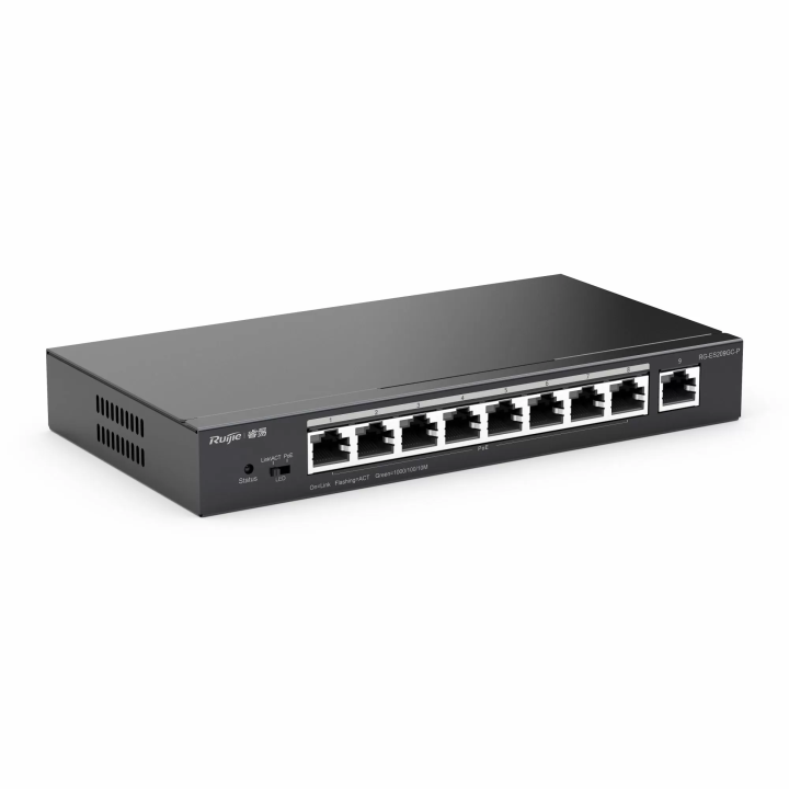 RUIJIE SWITCH 9P GIGABIT SMART 8 POE RG -ES209GC-P Switch Ruijie Ne...