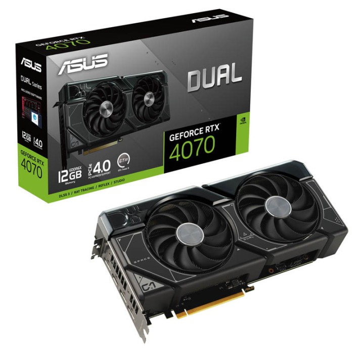 ASUS GeForce RTX 4070 Dual OC Edition 12GB GDDR6X Cartes graphiques...