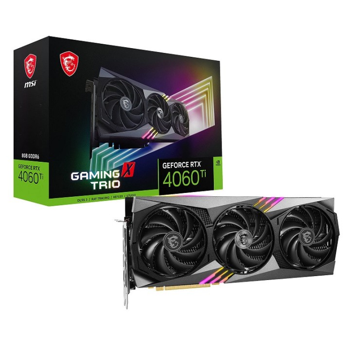 MSI GeForce RTX 4060 Ti GAMING X TRIO 8GB GDDR6 Cartes graphiques M...