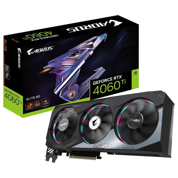 Gigabyte AORUS GeForce RTX 4060 Ti ELITE 8GB GDDR6 Cartes graphique...