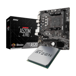 AMD Ryzen 5 5500 (3.6 GHz / 4.2 GHz) Tray + MSI A520M-A PRO Kit upg...