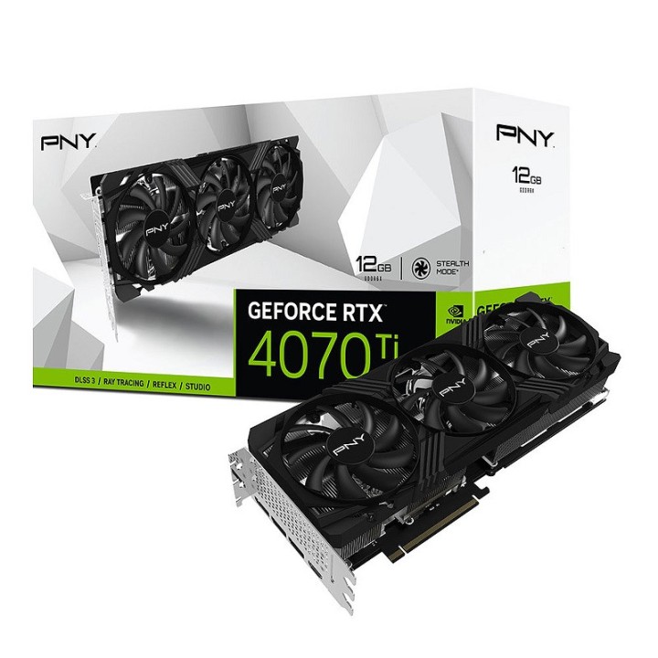 PNY GeForce RTX 4070 Ti VERTO Triple Fan 12GB GDDR6X Cartes graphiq...