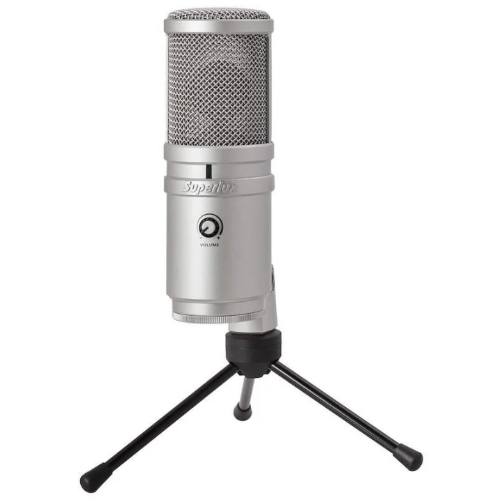 SUPERLUX E205U USB MICROPHONE STUDIO USB AVEC SUPPORT DE TABLE INCL...