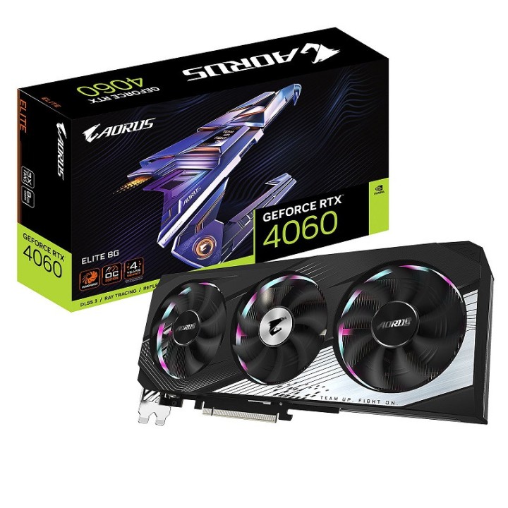 Gigabyte AORUS GeForce RTX 4060 ELITE 8GB GDDR6 Cartes graphiques G...