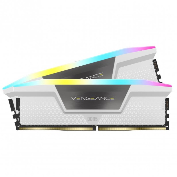 Corsair Vengeance RGB DDR5 32Go (2 x 16Go) 5600 MHz CL36 - Blanc Mé...