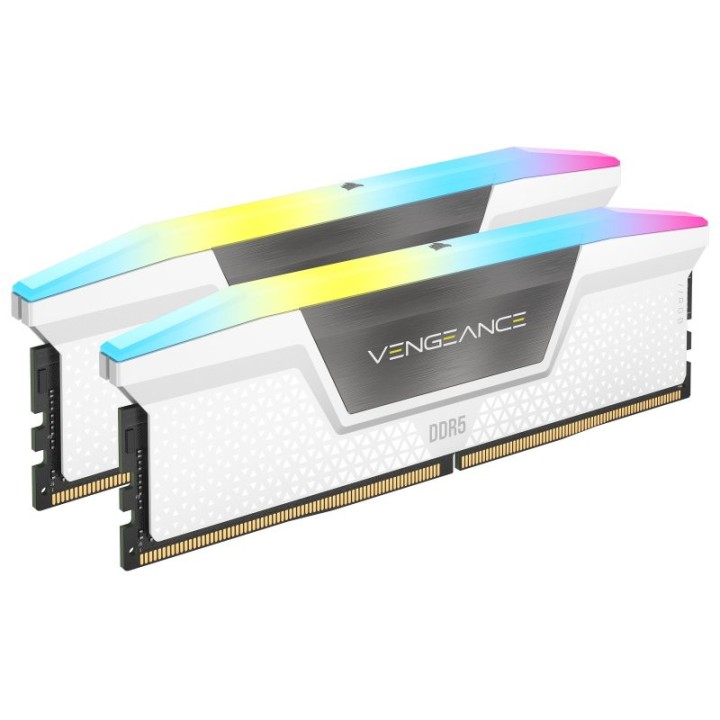 Corsair Vengeance RGB DDR5 32Go (2 x 16Go) 5600 MHz CL36 - Blanc Mé...