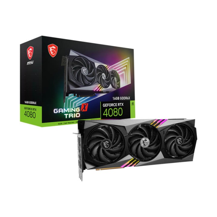 MSI GeForce RTX 4080 GAMING X TRIO 16GB GDDR6X Cartes graphiques MS...