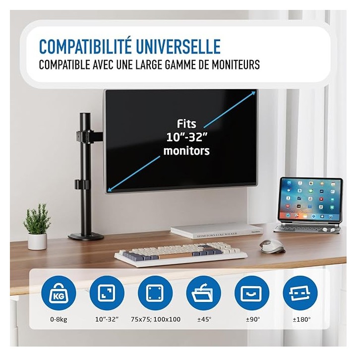 Ewent EW1510 10-32" Bras & Pied Ewent Maroc