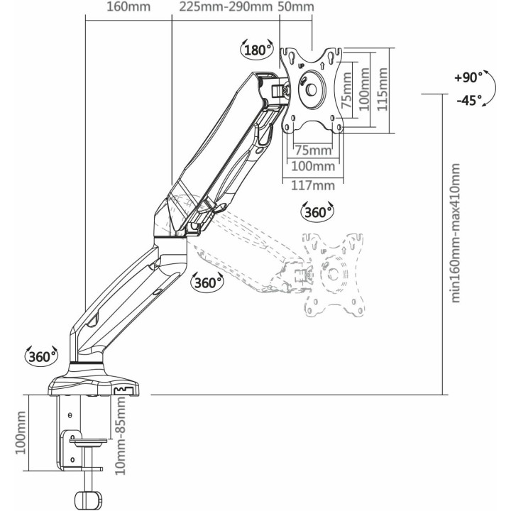 Aisens DT27TSR-043 Bras & Pied Aisens Maroc