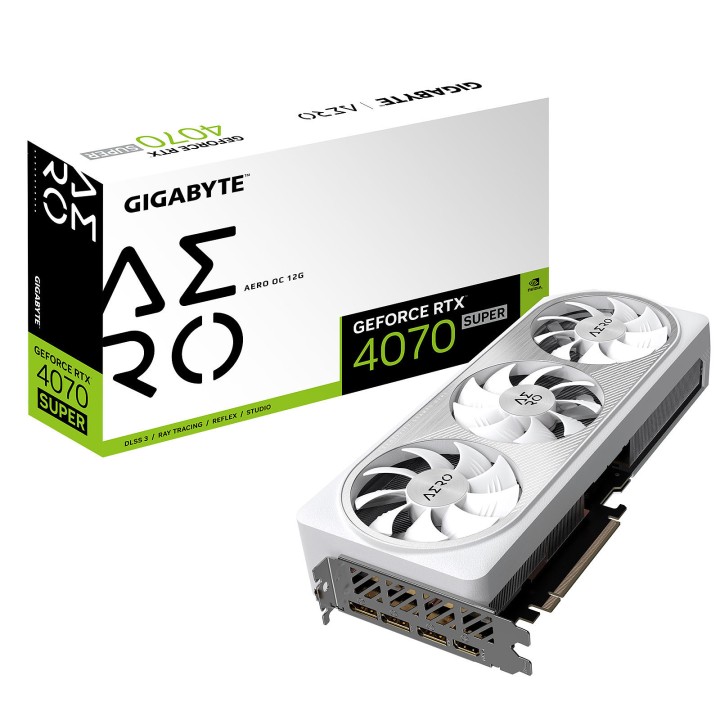 Gigabyte GeForce RTX 4070 SUPER AERO OC 12G Cartes graphiques Gigab...