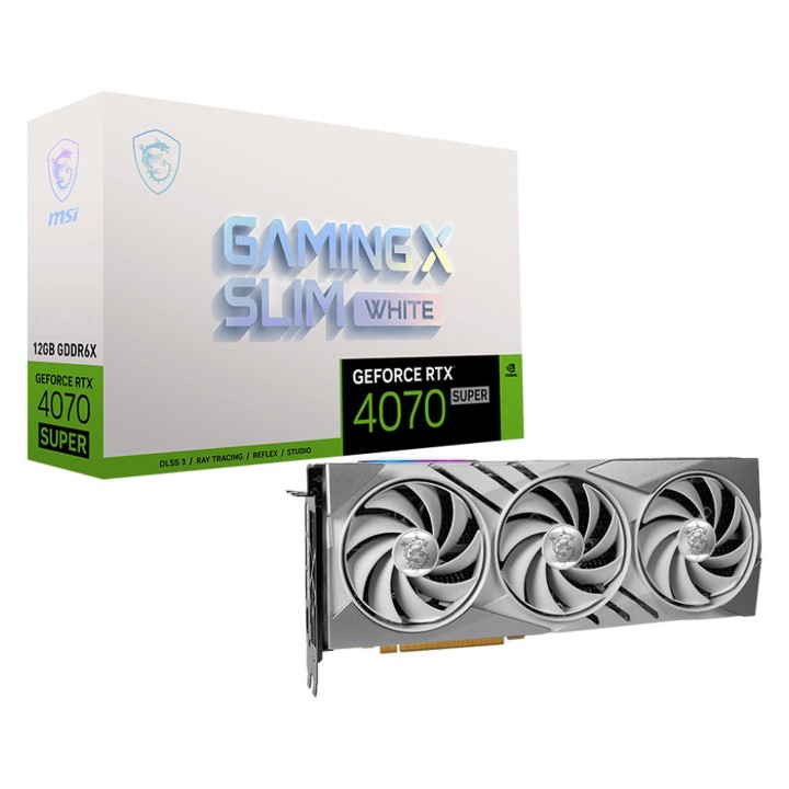 MSI GeForce RTX 4070 SUPER 12G GAMING X SLIM WHITE Cartes graphique...