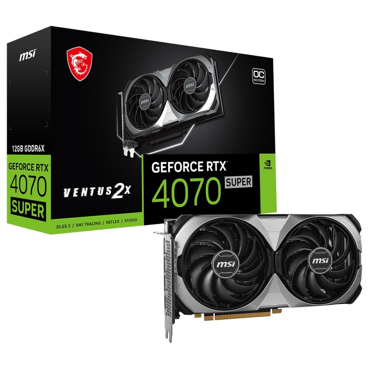 MSI GeForce RTX 4070 SUPER VENTUS 2X OC 12GB GDDR6X Cartes graphiqu...