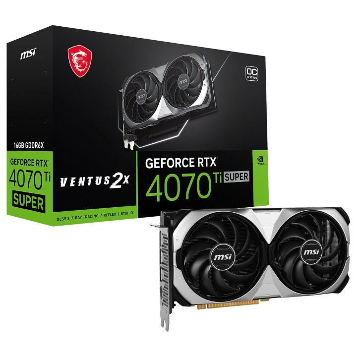MSI GeForce RTX 4070 TI SUPER 16G VENTUS 2X OC Cartes graphiques MS...