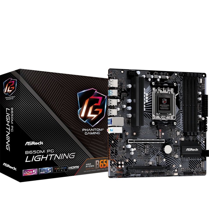 ASRock B650M PG Lightning Socket AM5 ASRock Maroc