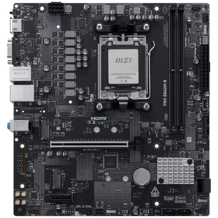 MSI PRO B840M-B Socket AM5 MSI Maroc