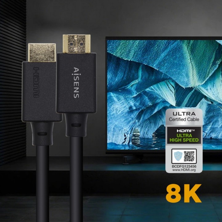 Aisens Câble HDMI 2.1 M/M 8K 1m Câbles Aisens Maroc