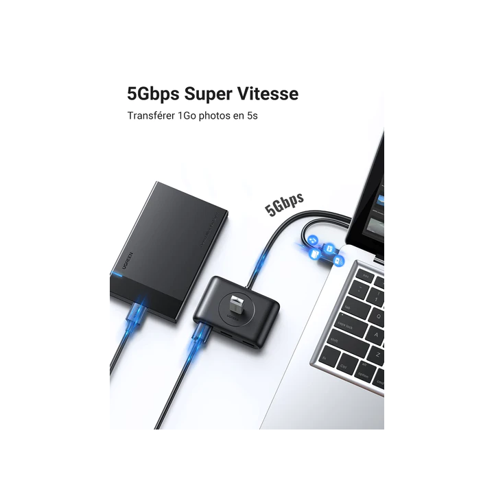 Ugreen HUB USB 3.0 to 4 x USB 3.0 1M Connectique 20291