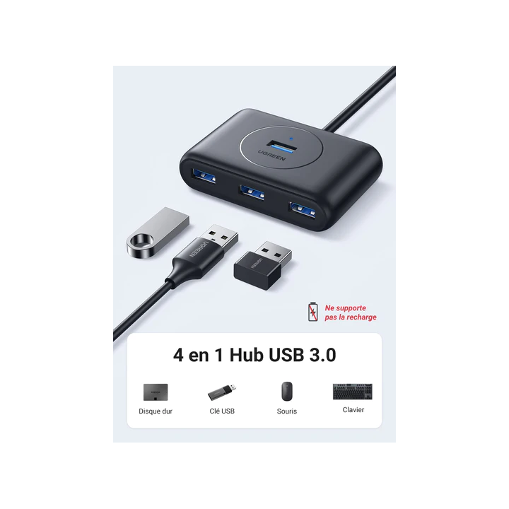 Ugreen HUB USB 3.0 to 4 x USB 3.0 1M Connectique 20291