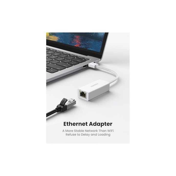 Ugreen Adaptateur USB 3.0 to RJ45 Blanc (20255) Connectique 20255
