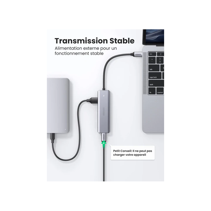 UGREEN Hub USB C vers 4 Ports USB 3.0 5Gbps Adaptateur USB C Hub Mu...