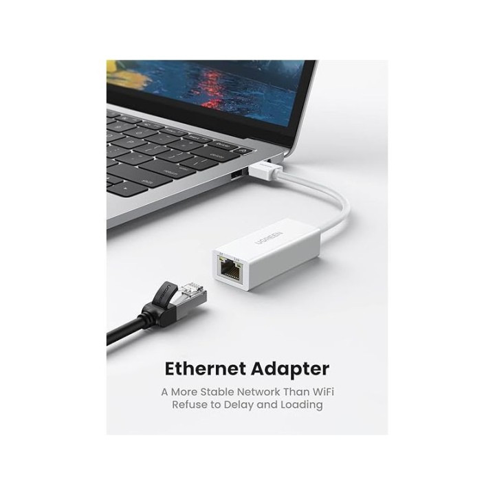 Ugreen Adaptateur USB 2.0 to RJ45 Blanc (20253) Connectique UGREEN ...