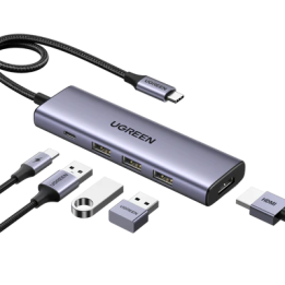 Ugreen HUB USB-C 5 en 1 (15596) Connectique 15596