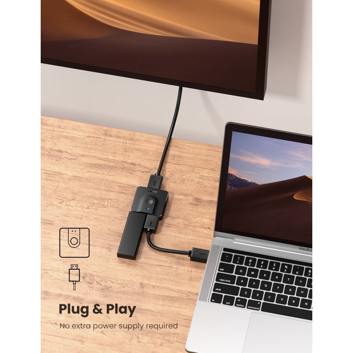 Ugreen Commutateur 2en1 HDMI (50966) Connectique 50966