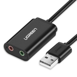 Ugreen Adaptateur USB-A to 3,5mm audio Stereo Noir (30724) Connecti...