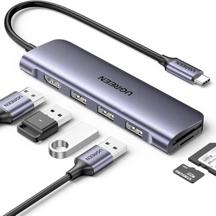 Ugreen Hub USB-C 6 en 1 4K Connectique 20956A