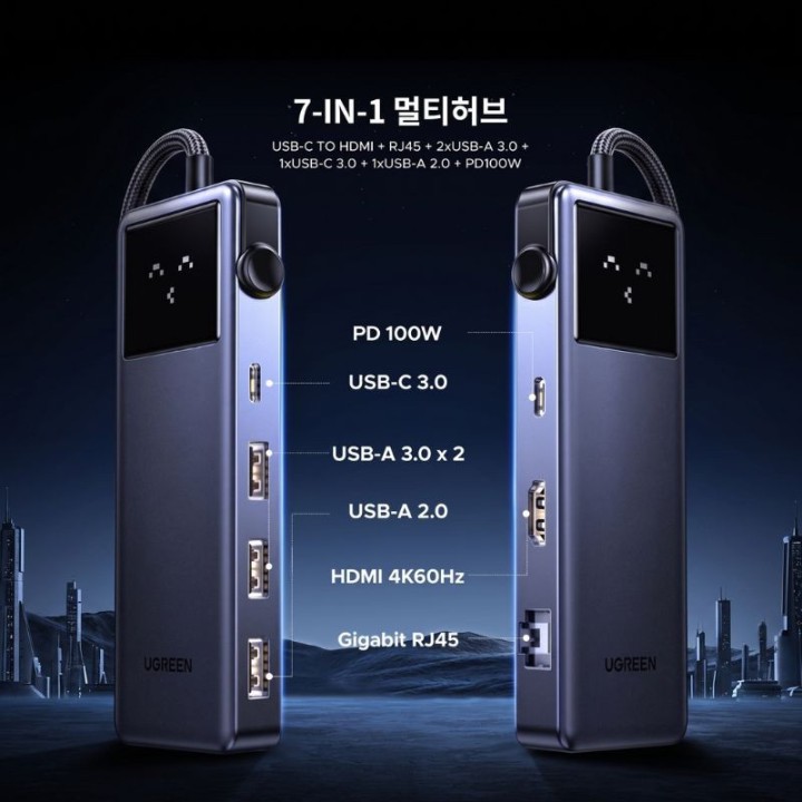 Ugreen Station d'accueil USB-C 7-en-1 Connectique 45155