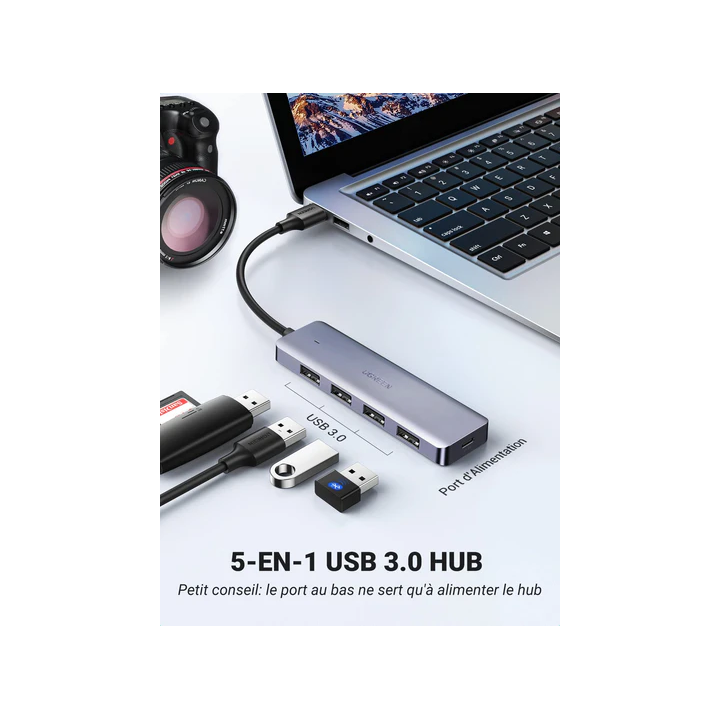 Ugreen HUB USB 3.0 to 4 x USB 3.0 (50985) Connectique PC 50985