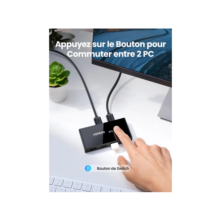 Ugreen Switch Commutateur 2x4 USB 3.0 Connectique PC 30768
