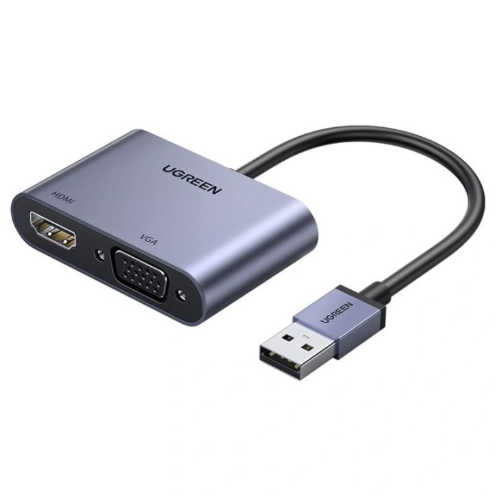 Ugreen Convertisseur USB-A 3.0 Mâle vers HDMI / VGA Connectique PC ...