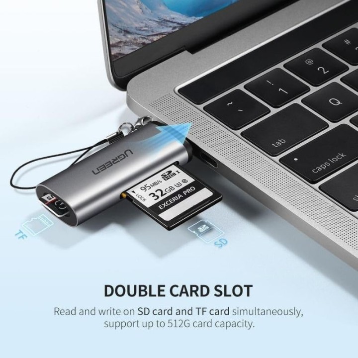 Ugreen Lecteur carte mémoire USB-C 3.1 TF/SD Connectique PC 50704