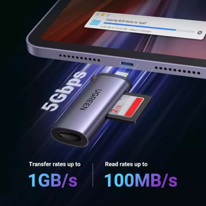 Ugreen Lecteur carte mémoire USB-C 3.1 TF/SD Connectique PC 50704