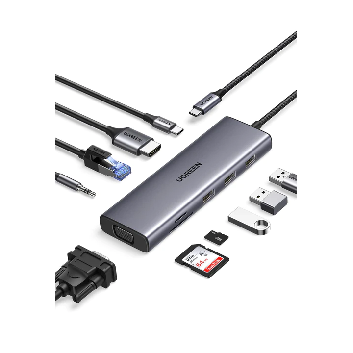 HUB USB-C Ugreen 10 en 1 (15601) Connectique Réseau 15601