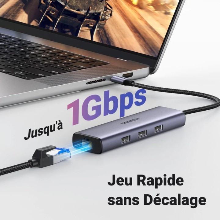 Ugreen Hub USB-C 6 en 1 Connectique Réseau 15598