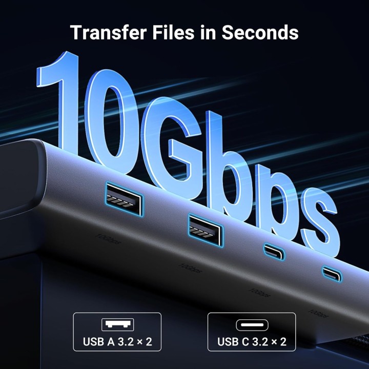 Ugreen Station d'accueil USB-C 8 en 1 (HDMI*2 + DP) Connectique Rés...