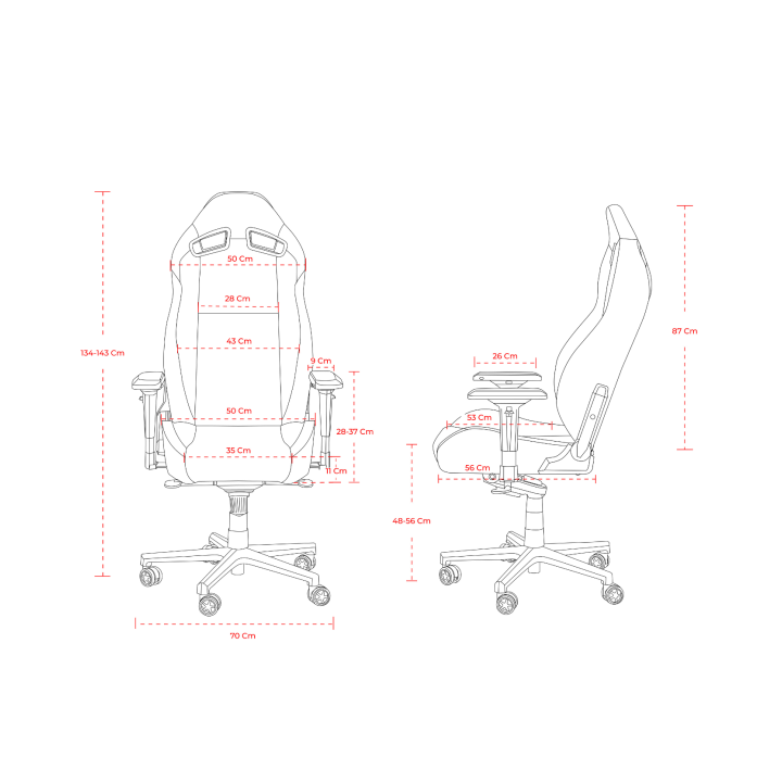 SKILLCHAIRS SC9 RED SHARK Chaise gamer SKILLCHAIRS Maroc