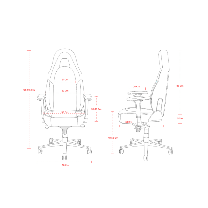 SKILLCHAIRS SCV1 STALKER RED Chaise gamer SKILLCHAIRS Maroc
