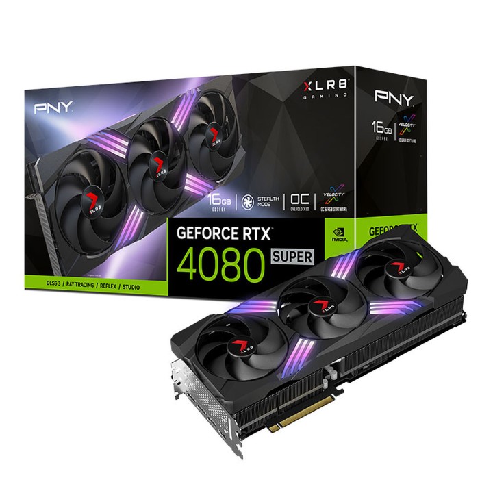 PNY GeForce RTX 4080 SUPER 16GB XLR8 Gaming VERTO OC Cartes graphiq...