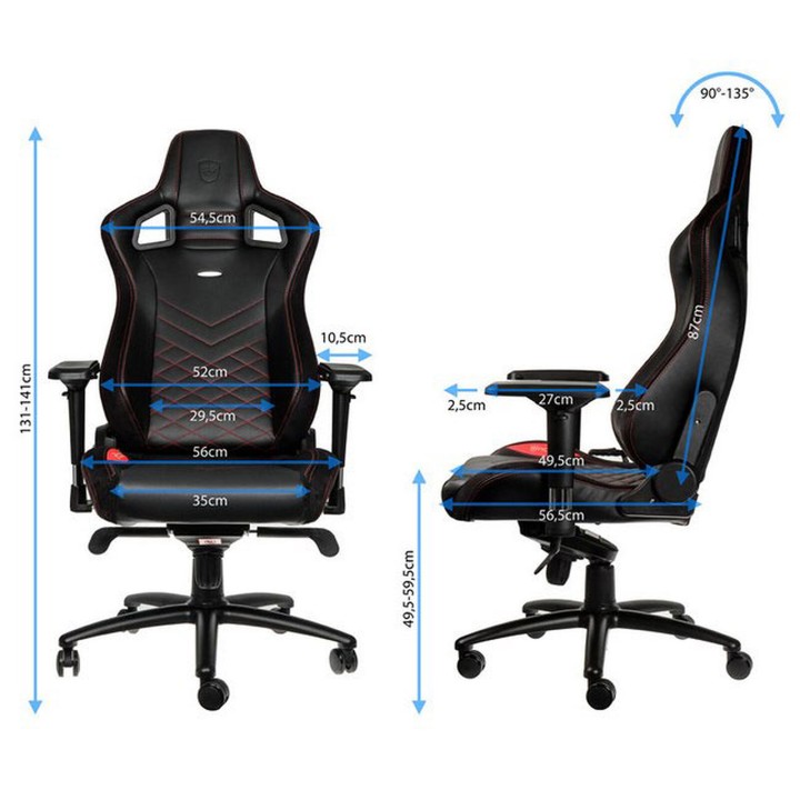 Noblechairs EPIC Black/Red Chaise gamer Noblechairs Maroc