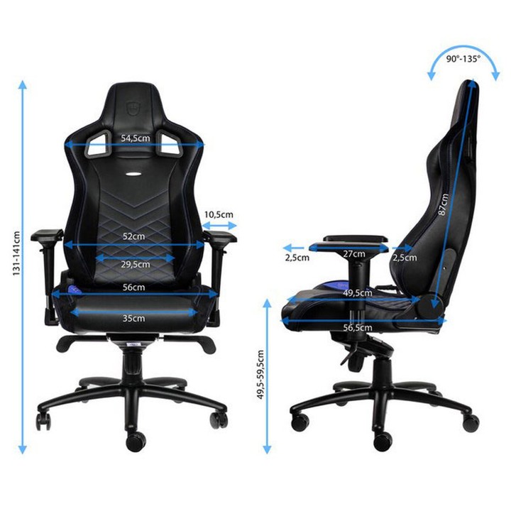 Noblechairs Epic (noir/bleu) Chaise gamer Noblechairs Maroc