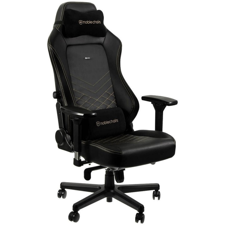 Noblechairs HERO Black/Gold Chaise gamer Noblechairs Maroc